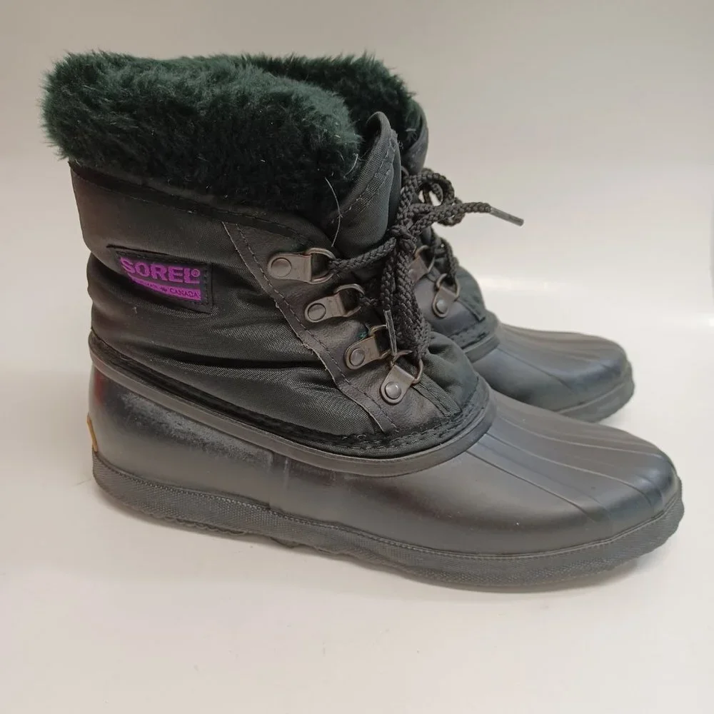 Sorel Boots Black Winter Snow Boots‎ Womens 7